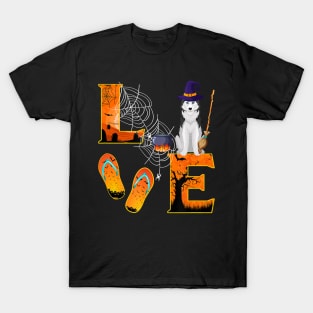 Husky Love Halloween Boo Dog Gifts husky lover T-Shirt